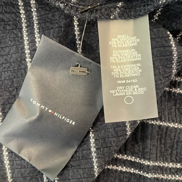 NWT Tommy Hilfiger Womens Navy Striped Sleeveless Keyhole Dress SIZE 8 - Picture 5 of 6
